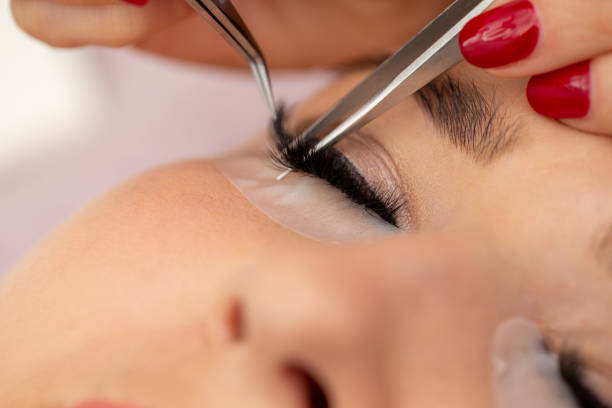 Cluster lash application at Glow By Lucy in Oklahoma city, OK