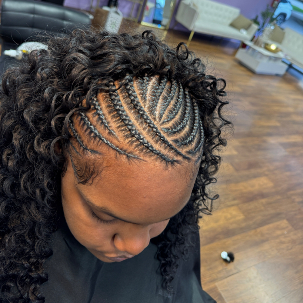 Sewin Cornrows at Beauty Lounge By Mariam |Braids|Makeup|WigInstall| in Spring, TX