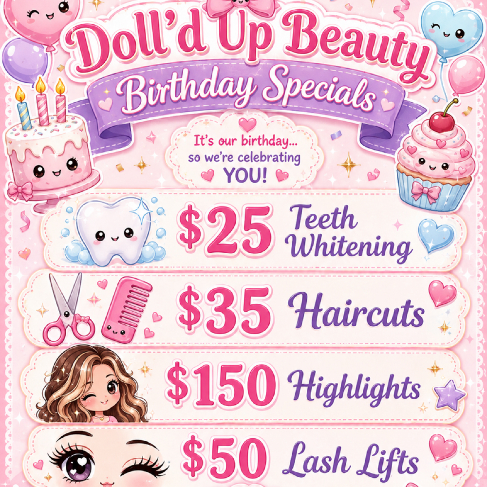 Haircut Special 🎉🥳 at Doll’d Up Beauty in Madera, CA