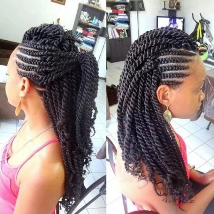 MOHAWK CORNROWS at Favourite Hair Braiding in Cantonsville, MD