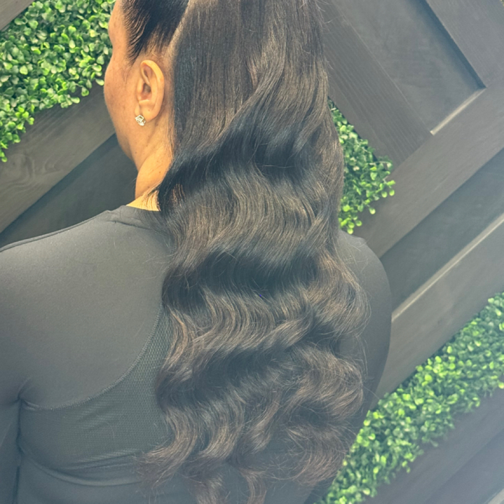 Partial Updo at Dream Hair Studio in Englewood, NJ