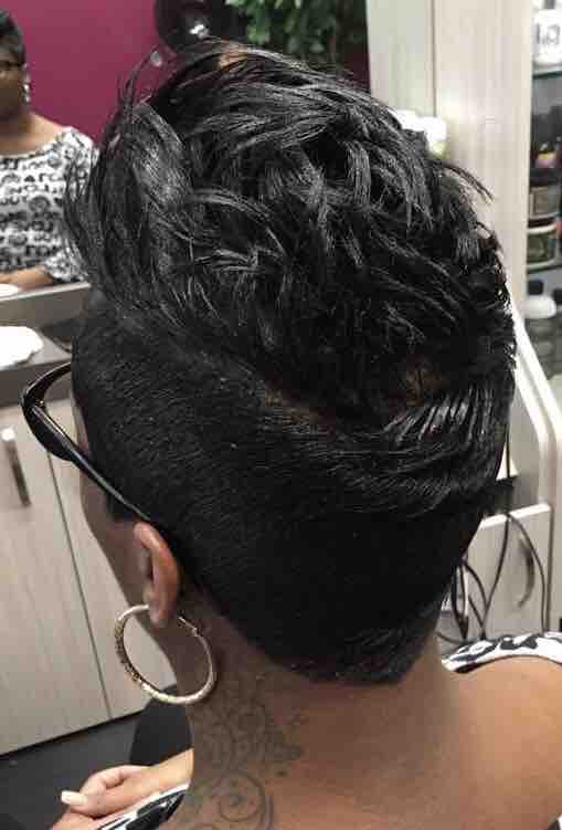 Partial Relaxer (back & sides) at Mimi’s Hair To Serve, LLC in Pittsburgh, PA