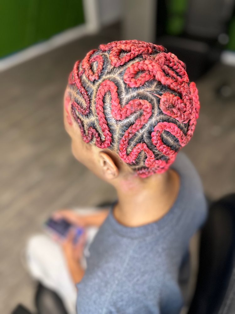 Braided Baldie at Xio Hair & Beauty Bar in Rosedale, MD