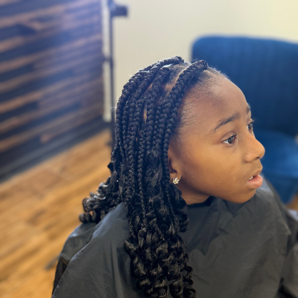 Kids 6-10 Medium Knotless Braids at Elegance Redefined in Belden, MS