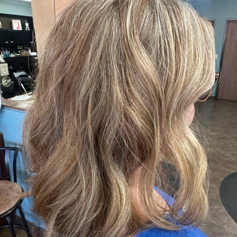 Partial Highlight/Blowdry at Pret-a-Porter Salon @ Corva Studio in La Mesa, CA