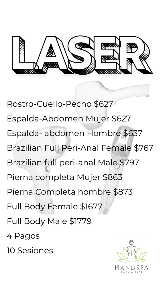 Laser 10 sesiones Areas Grandes