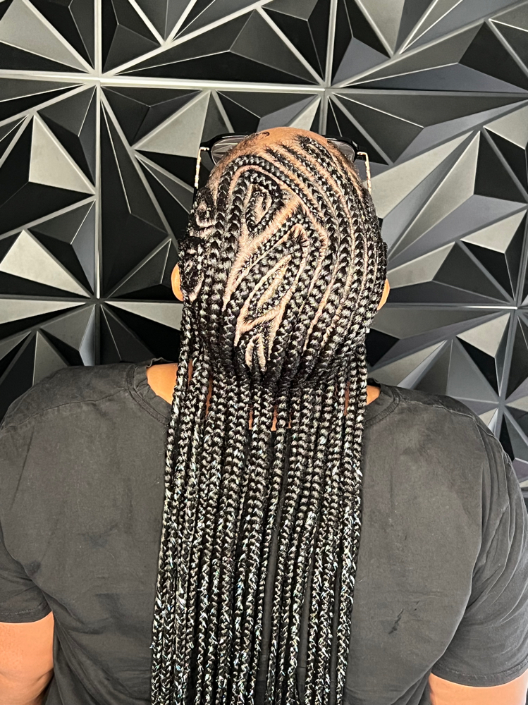 Small feed in braids at Tea's Hair Styling Box in Brooklyn, NY