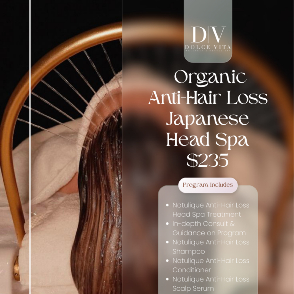 Organic Anti-Hair Loss Head Spa at Dolće Vita Wellness & Dental Spa in San Angelo, TX