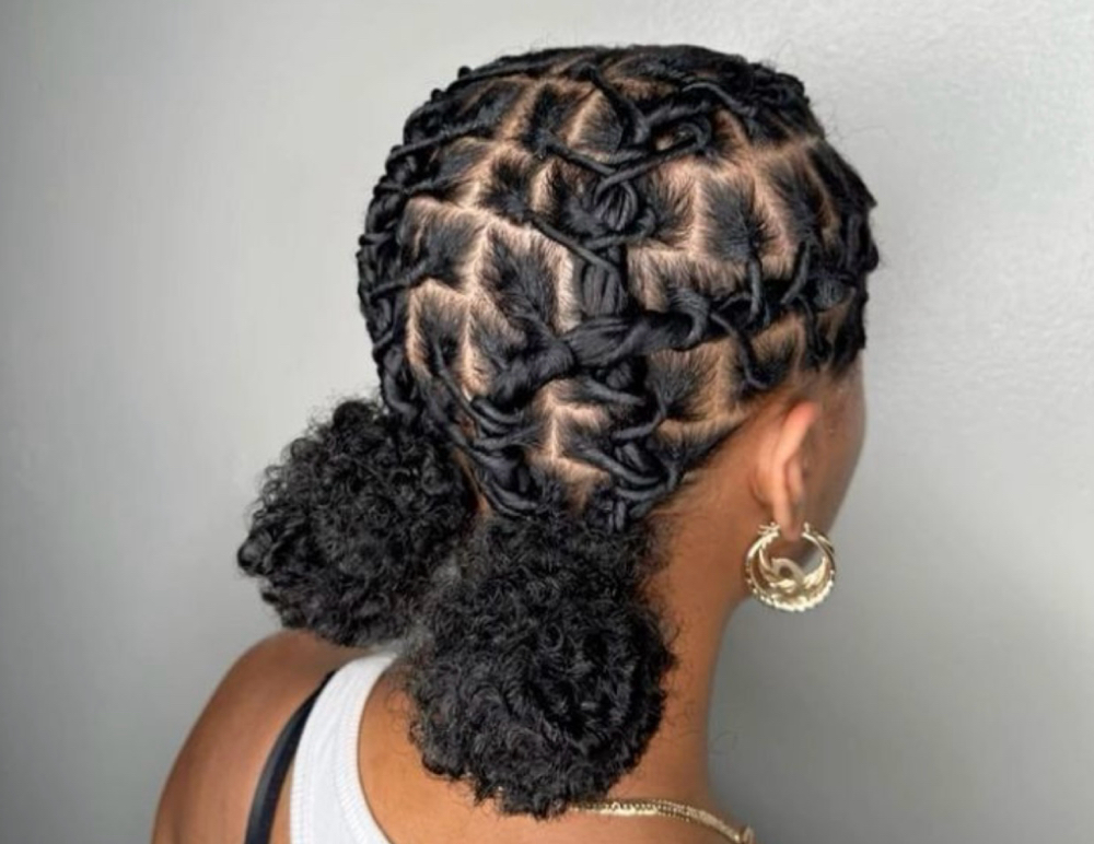 BARREL TWIST IN BUNS at YOLY’S BEAUTY BAR in Berlin, CT