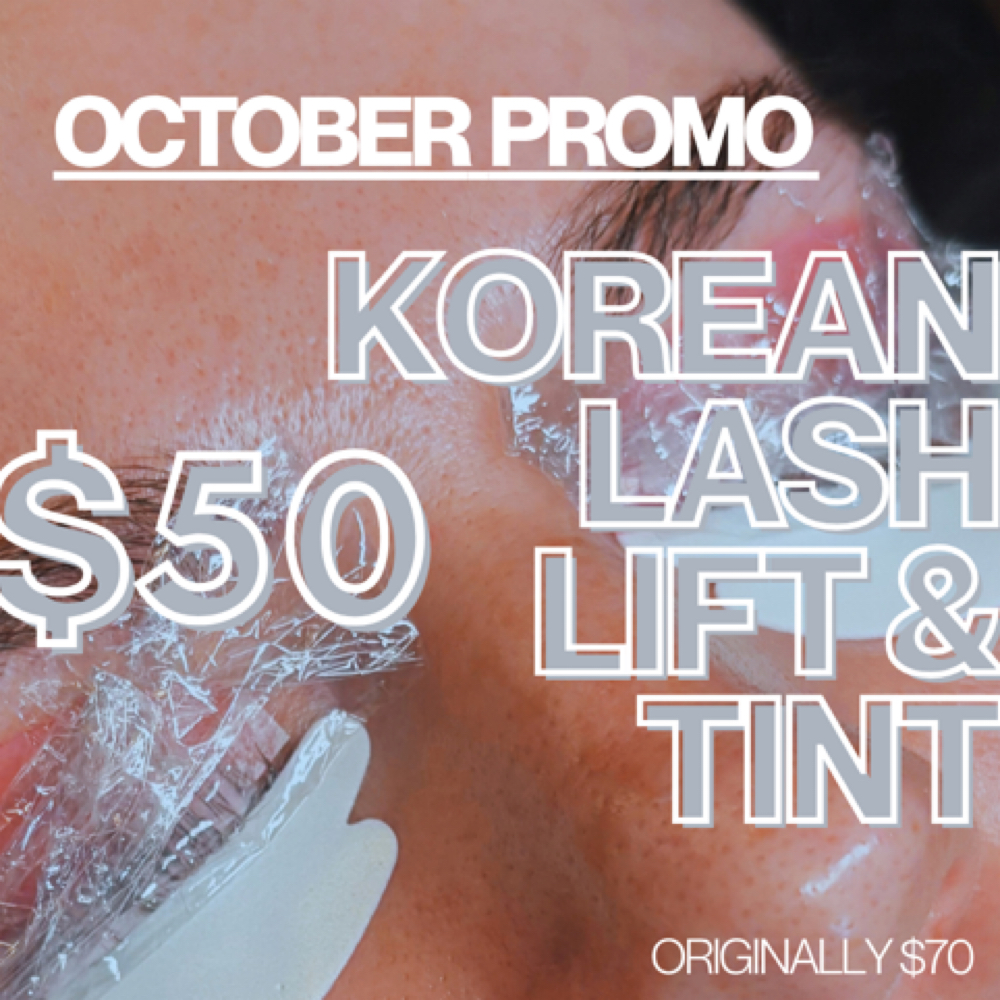 OCT PROMO - Korean Lash Lift & Tint at Eleven Sixteen Hair & Makeup studio in El Paso, TX