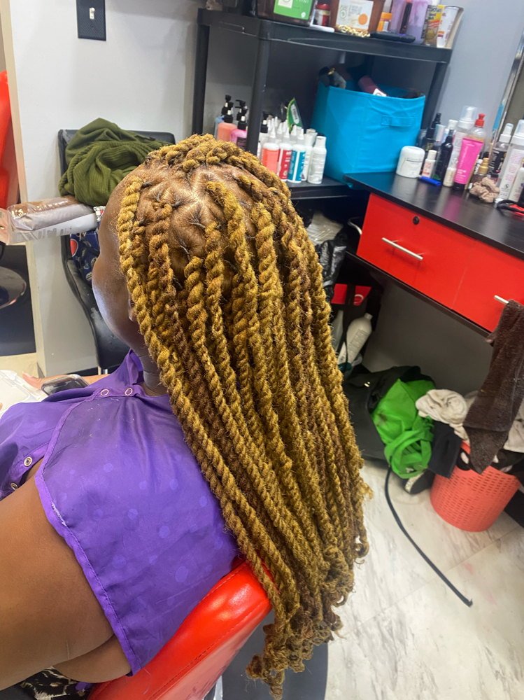 TWO STRANDS OVER LOCS