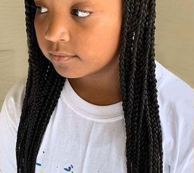 KIDS KNOTLESS BRAID WITH HAIR