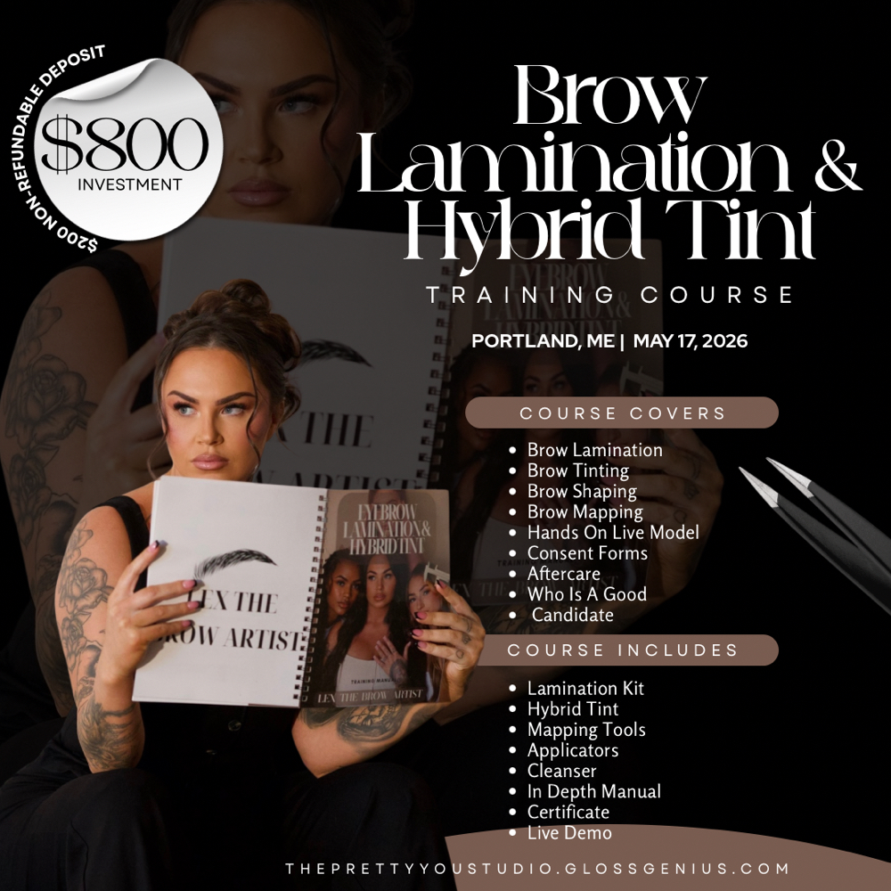 Brow lamination Training 05/17 at The Pretty You Studio in Portland, ME