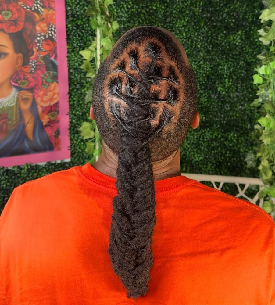 Loc retwist- Pineapple top