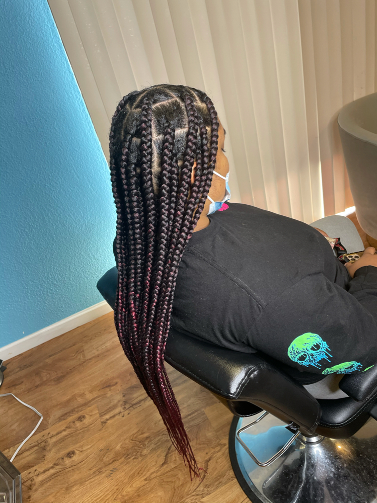 Large Knotless Braids
