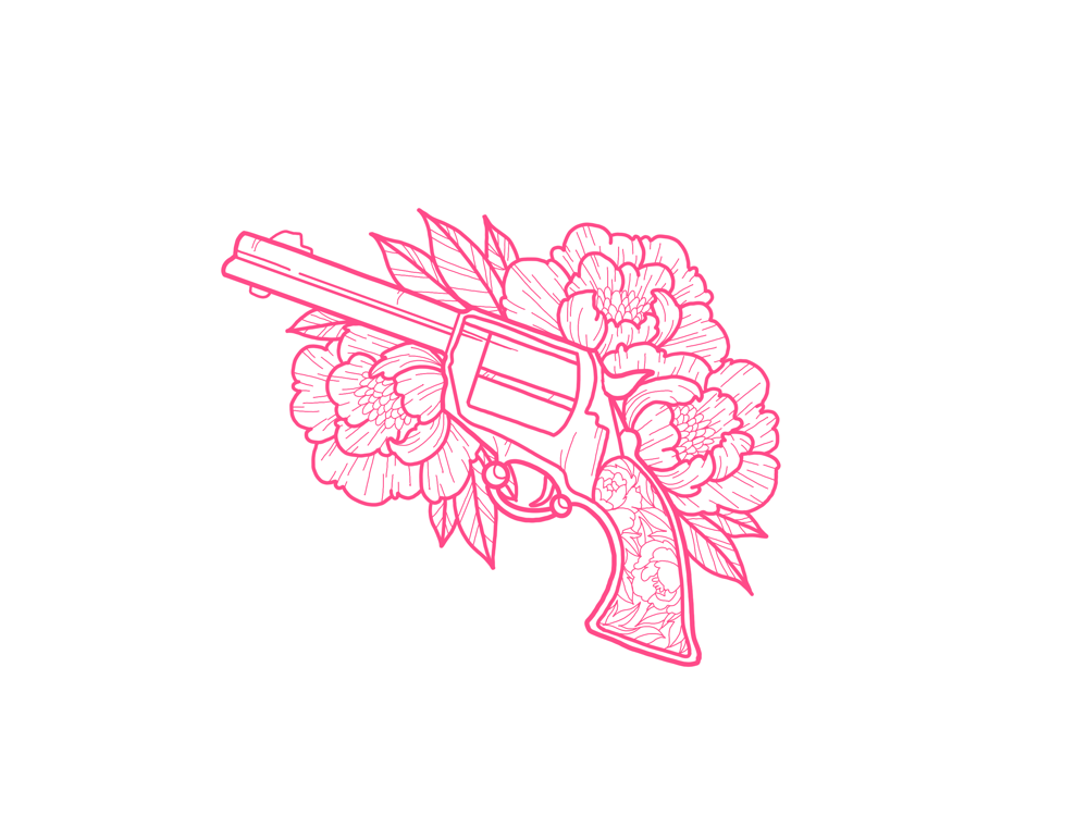 Pistol With Flowers Flash