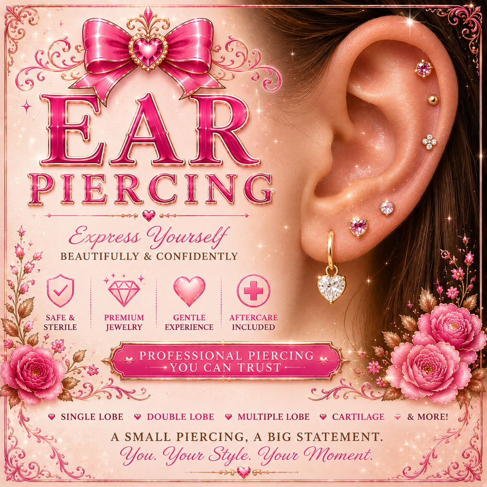 EAR PIERCING at The Beauty Connect in San Antonio, TX