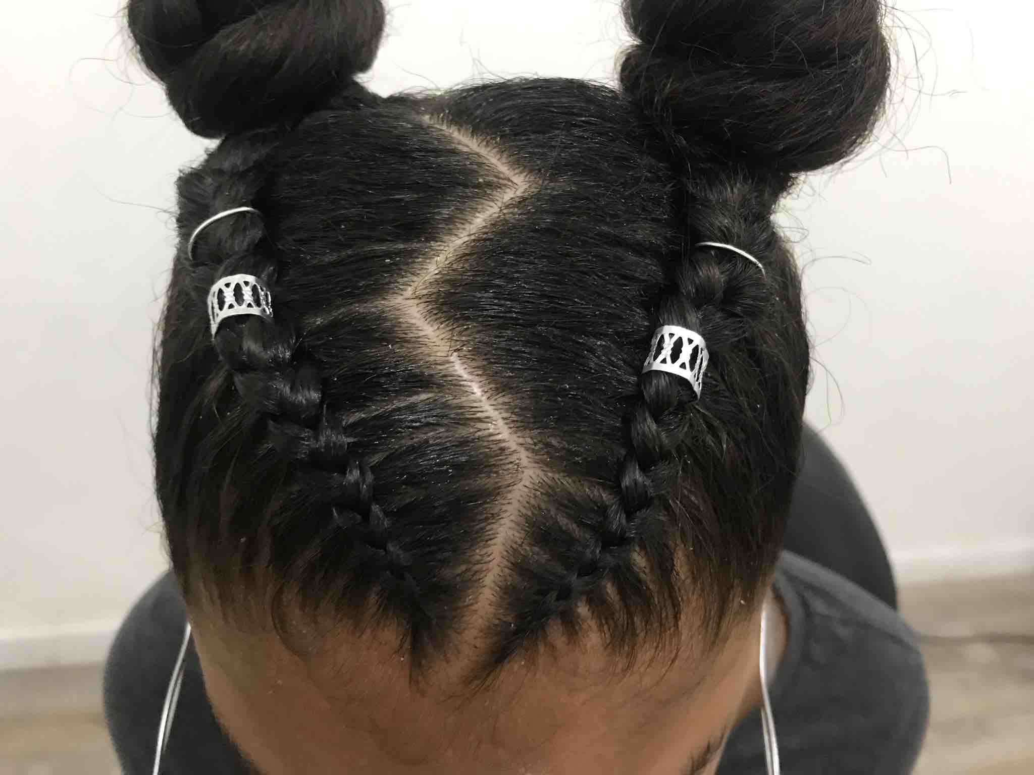 2 Fun Buns With 4 Braids