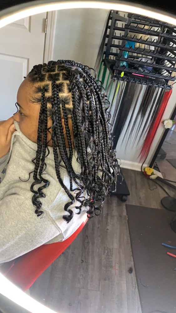 Short (Bob Like)Small Boho Knotless at Hair Hustlaaa! in Humphrey, AR