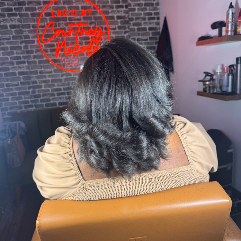 Full Service Silk Press at Loc'd by Courtney Nicole in Missouri City, TX