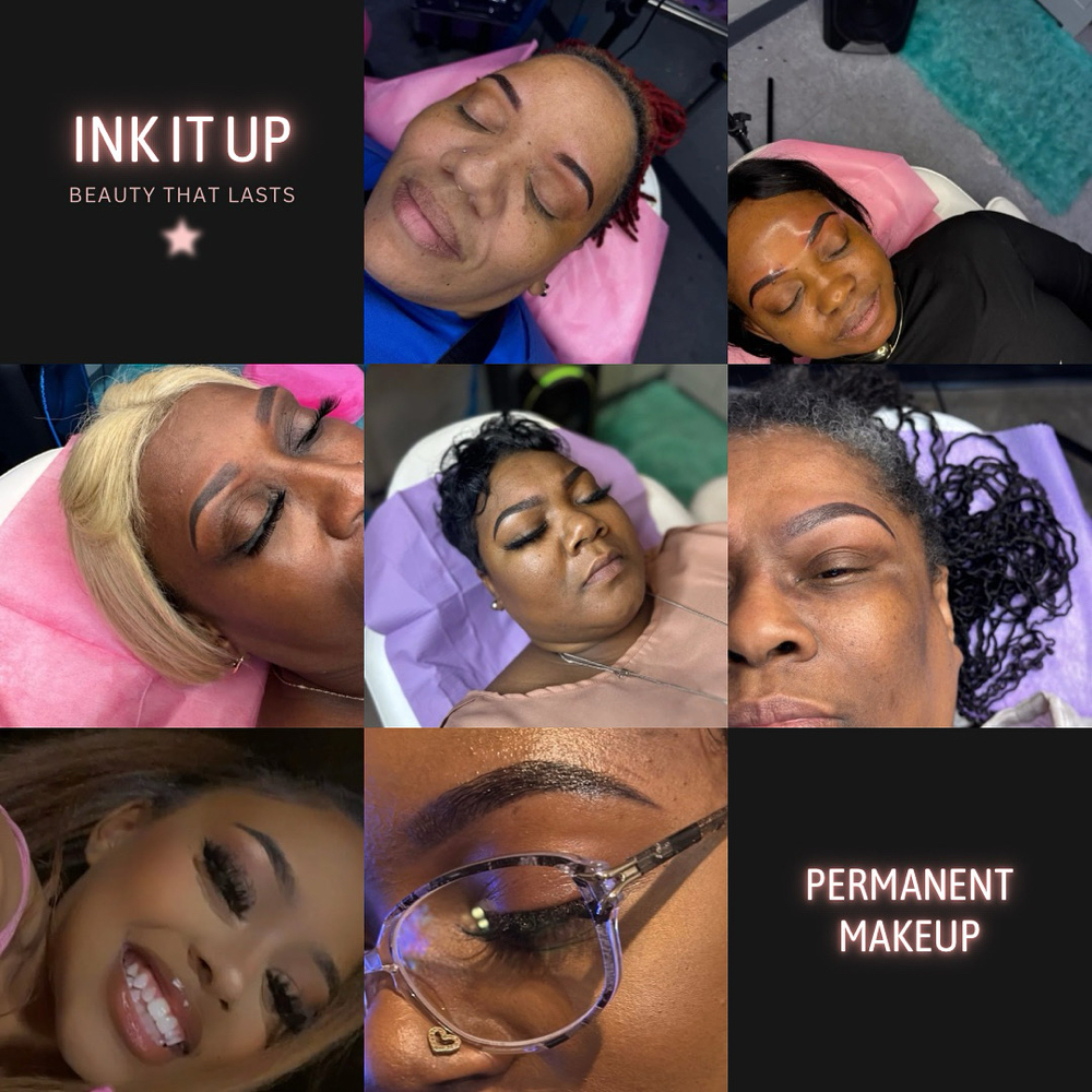 Ombre’ Semi-Permanent Tattooed Brow at Crystal Reneé’s Luscious Brow Bar ,Braids And More in Jonesboro, AR