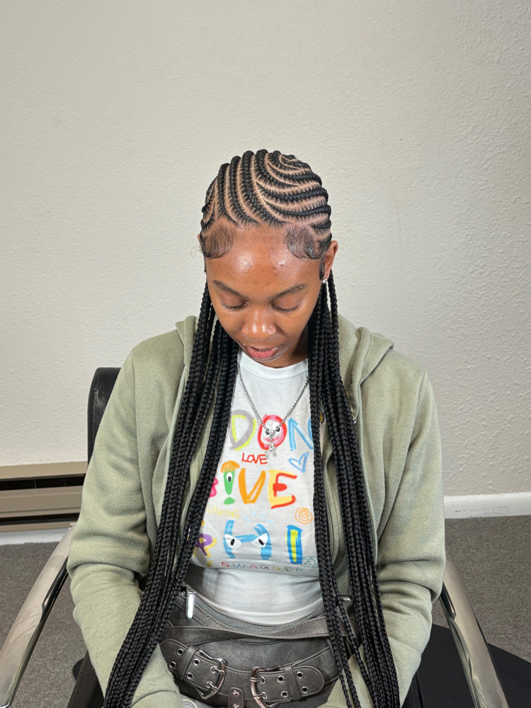 18-22 Stitch braids/feed in braids at Styles by Key in Monroeville, PA