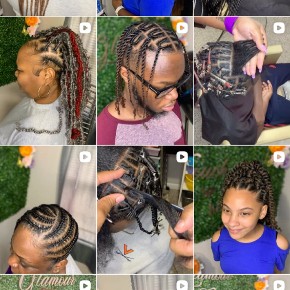 Large Boho Knotless Bob at Glamour Touch by Che' in Durham, NC