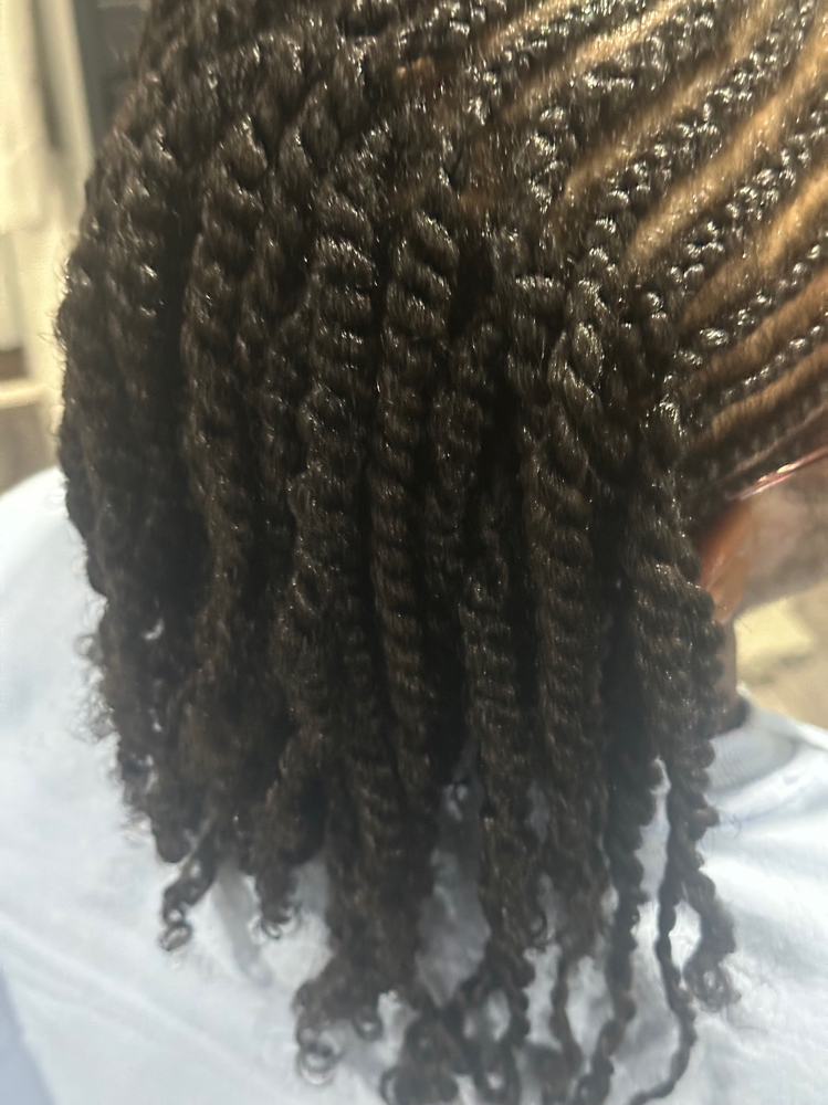Half Cornrow Half 2strand Twist