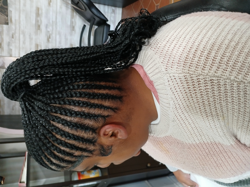 Feed In Braids Ponytail/ 2 Rows