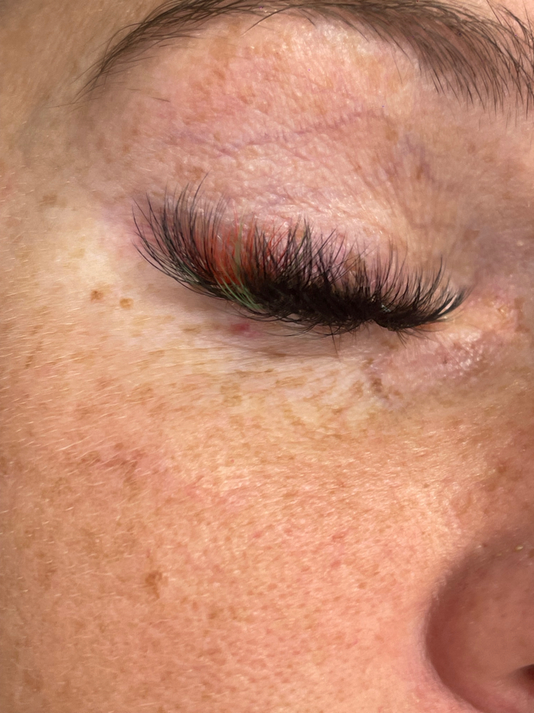 Add on colored lashes