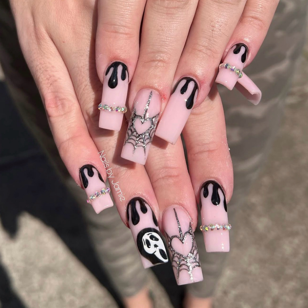 Full Set Long + Extreme Nail Art at Nails by Jamie Ferren in Sutherlin, OR