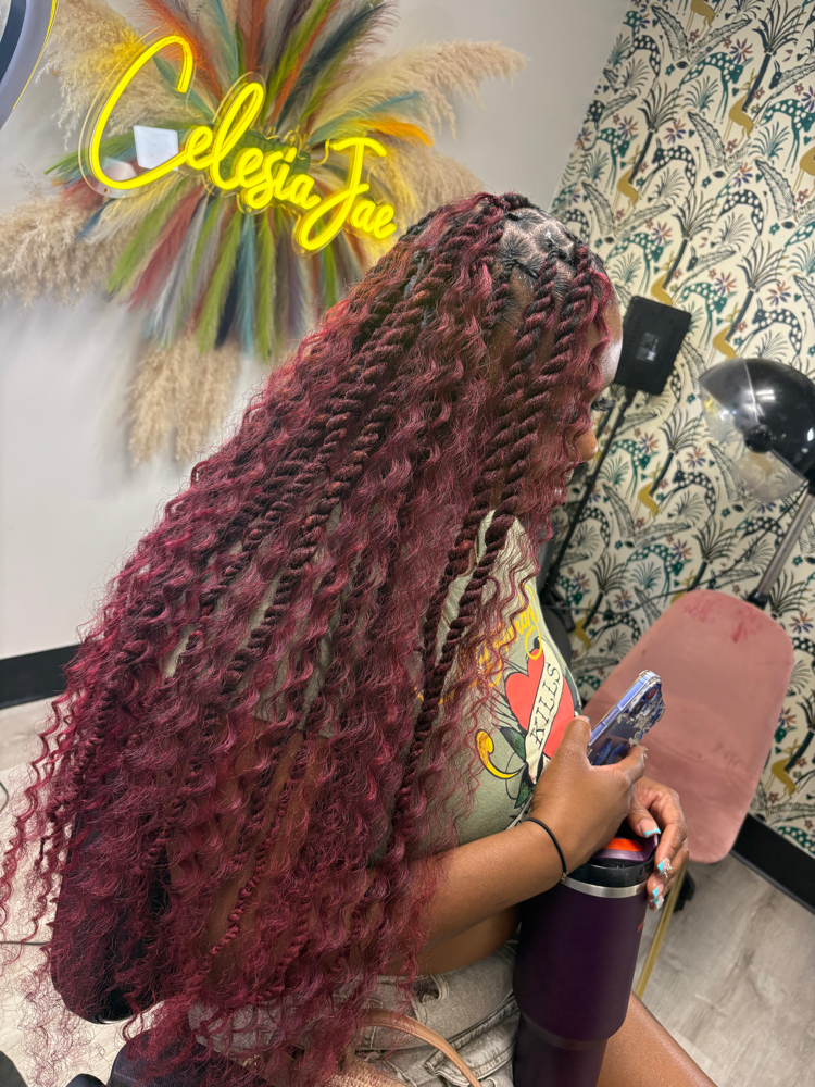Loc Re-Twist W/ Hair added
