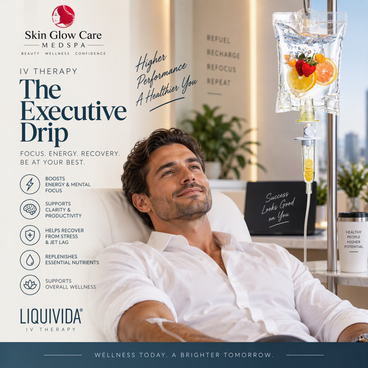 The Executive Drip at Skin Glow Care MedSpa in Modesto, CA
