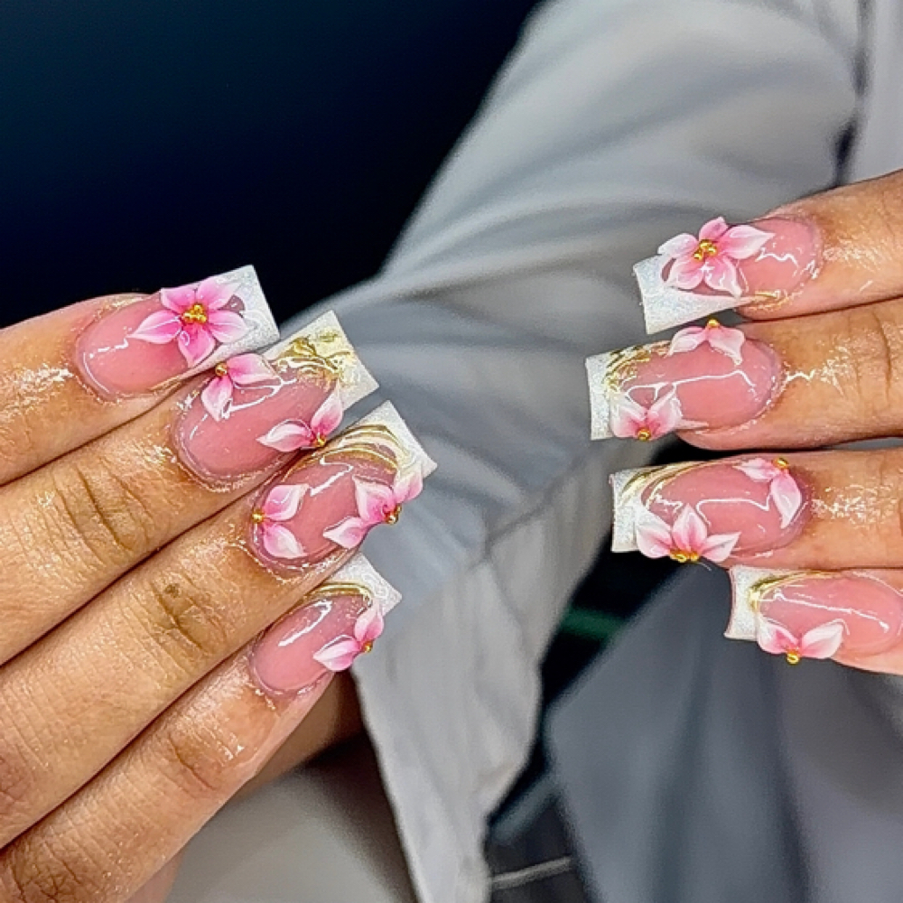 Short/medium acrylic full set at Ashleysbeautybar in Seffner, FL