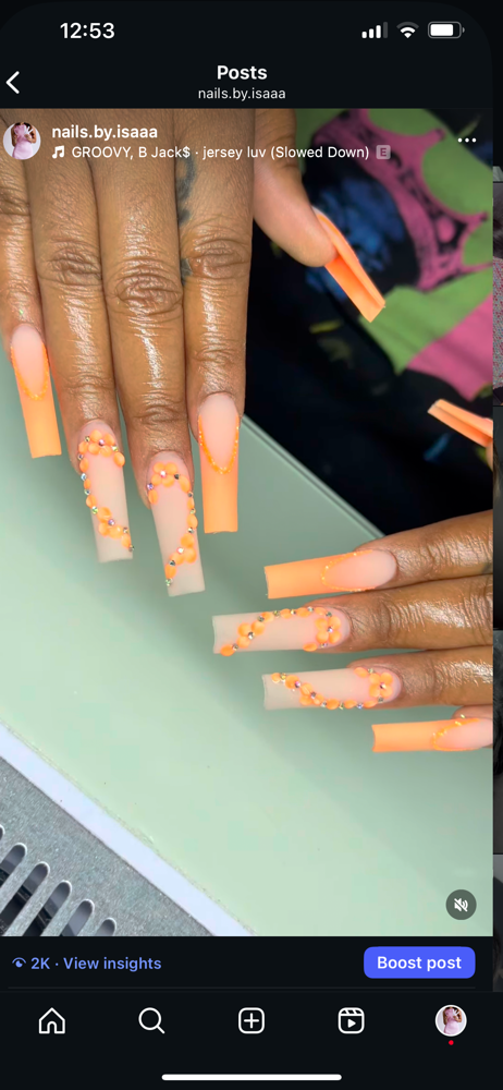 XL+ Acrylic Full Set at Rooted & Radiant Studio in Sunnyvale, TX