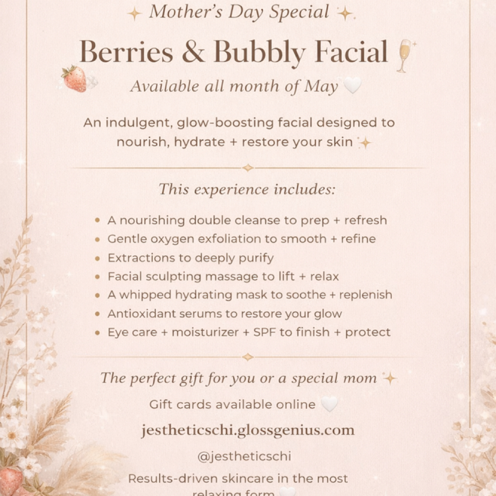 Berries & Bubbly Facial 🍓🥂 at J Esthetics in Homewood, IL