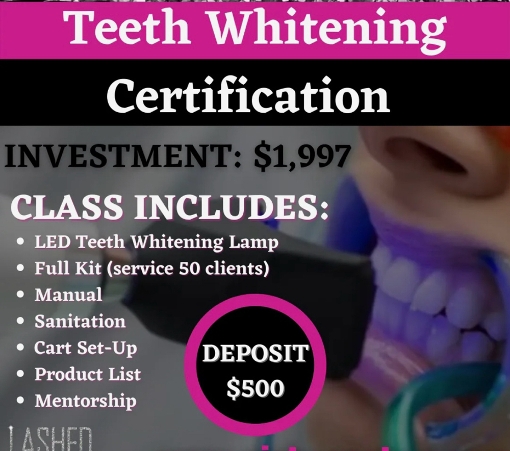 1:1 Teeth Whitening  Certification