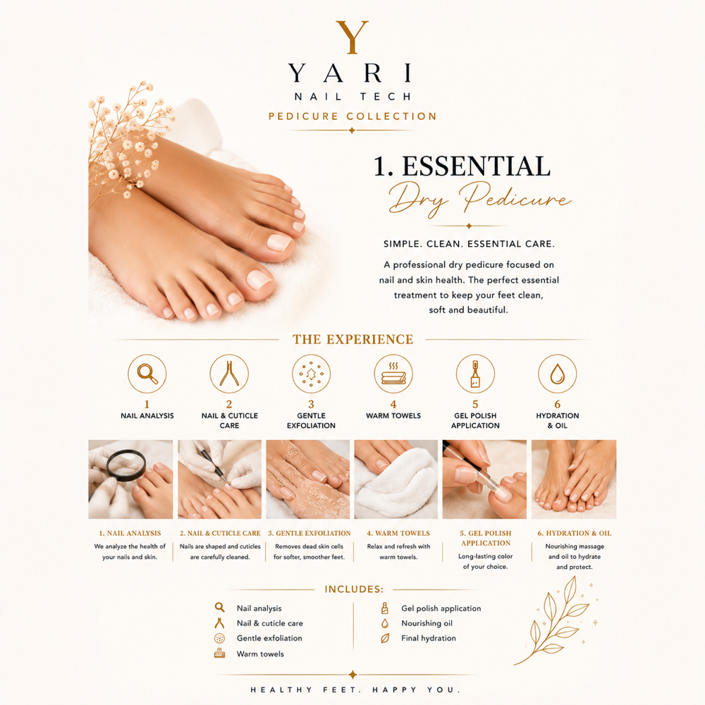 Essential Dry Pedicure at Yari Nail Tech in Covina, CA