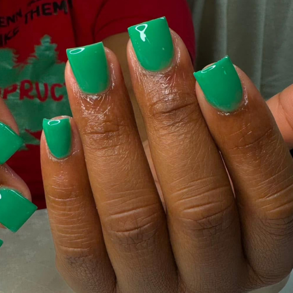 Short PLAIN Acrylic Full Set at Emerald Aura Nails & Spa in Little Rock, AR