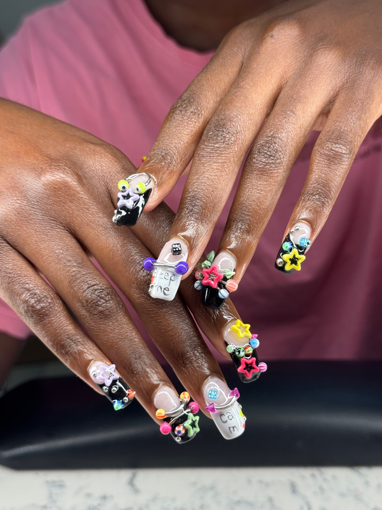 Extensive Nail Art at Kawaii Nail Guy in Mason, OH