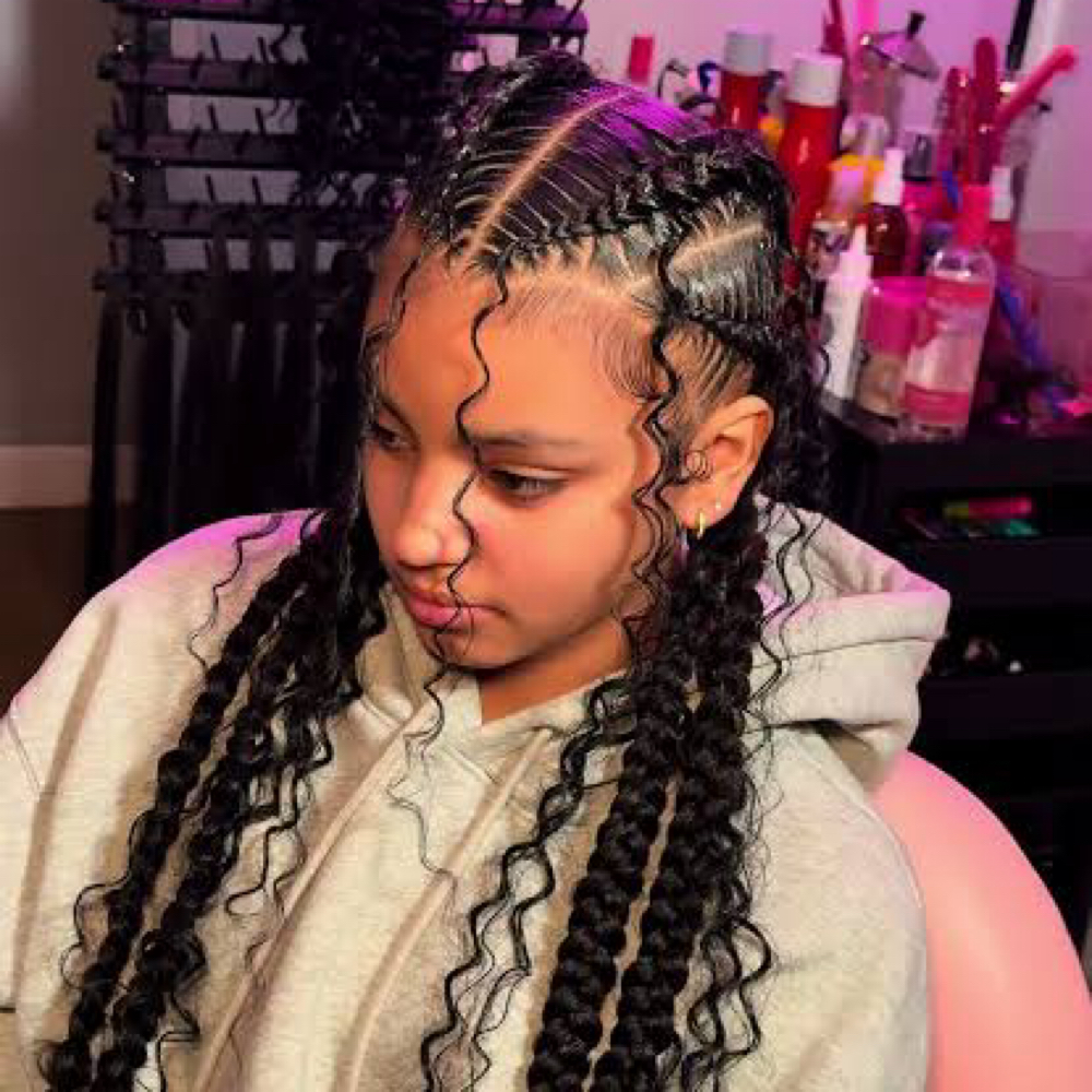 4 Boho Cornrows Braids at MakeBraids_byVG in Willimantic, CT
