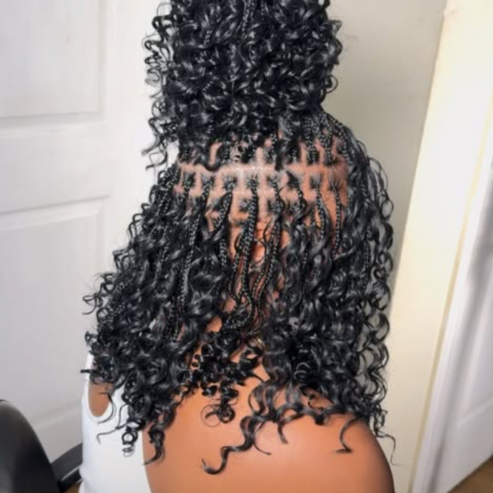 Small Boho Bob Special at Mejko braid studio in Long Beach, CA