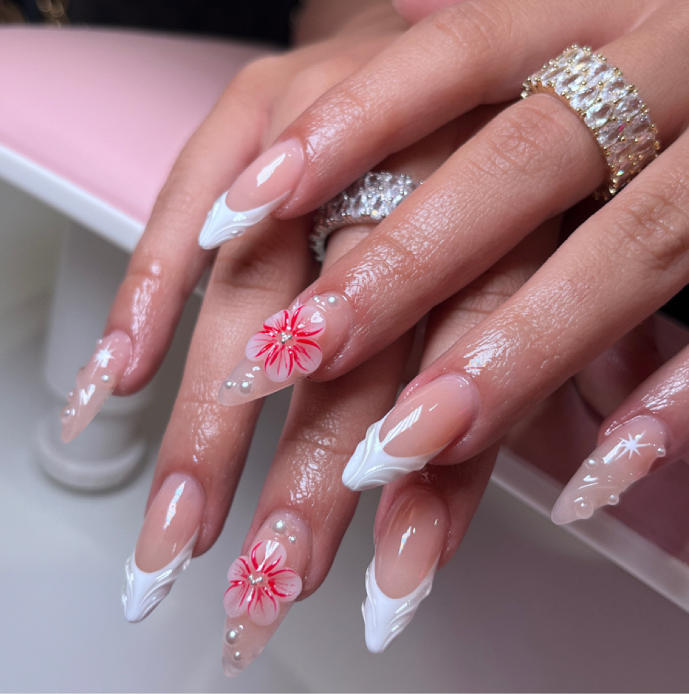 Acrylic Nails With Custom Designs at Luxury Nails by Des in Montebello, CA