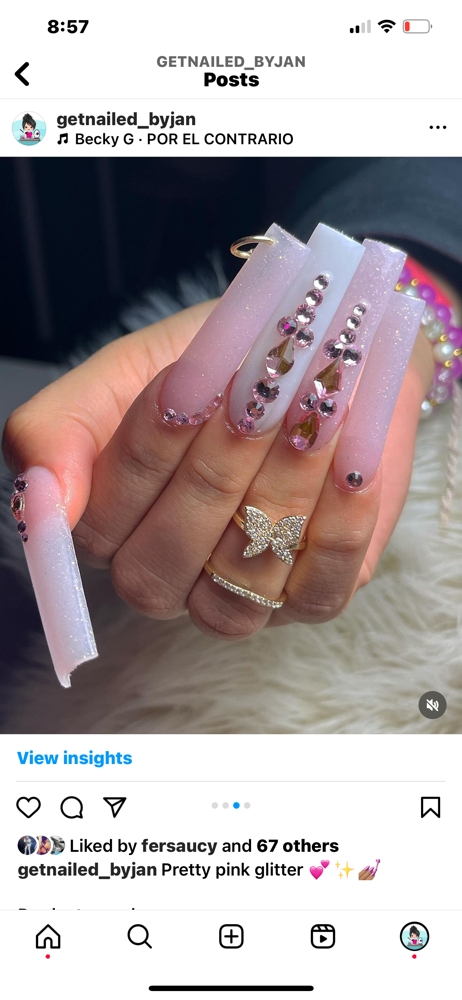 2x Long Nails