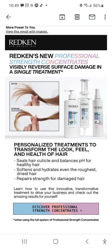 Redken acidic treatment