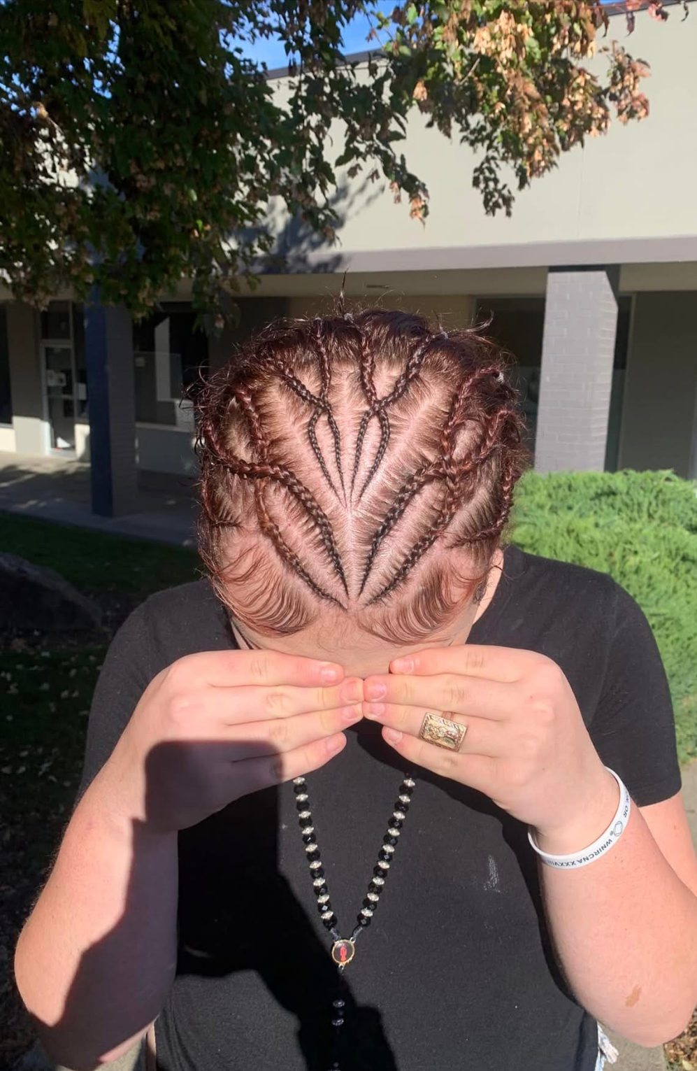 Half Head Cornrow Design