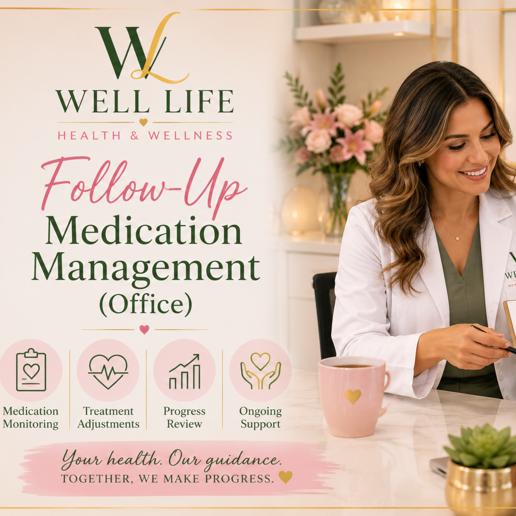 Follow Up Medication Mgmt.(Office) at Well Life Integrated Medical LLC in Okeechobee, FL