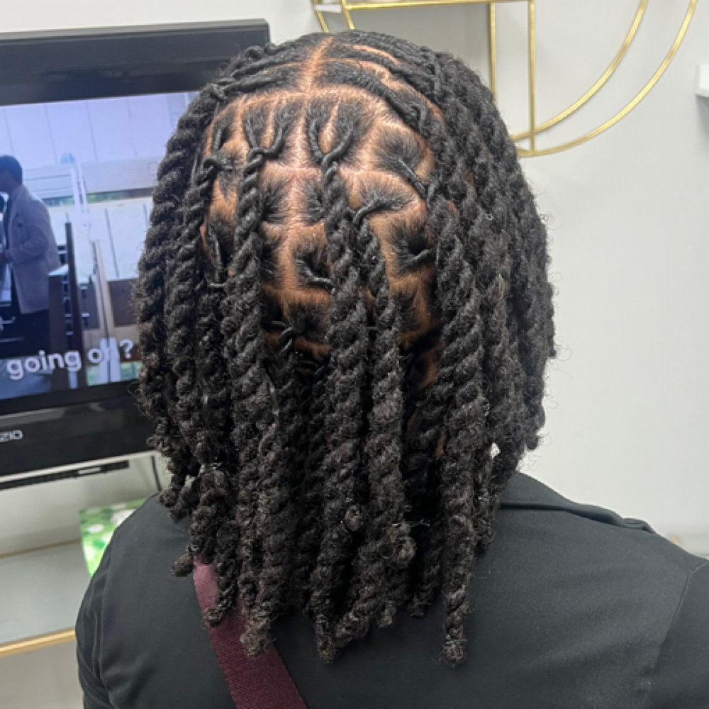Below Shoulder Two Strands at Goddess Glow Loc Studio in Chattanooga, TN