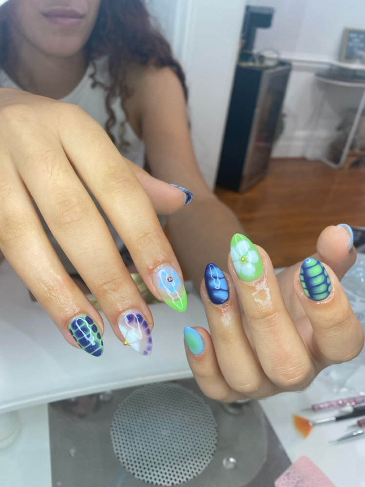 Nail Art each Finger Custom (10)