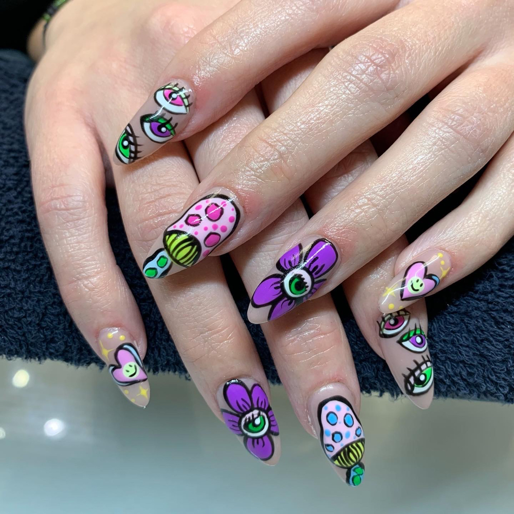 AcrylicFill In VeryDetailed NailArt
